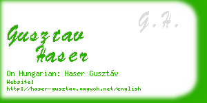 gusztav haser business card